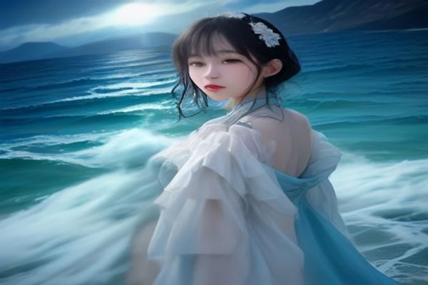 海边沙滩夕阳场景，海浪与暖色调夕阳光线交织，适合性感美女度假风与清新自然风写真